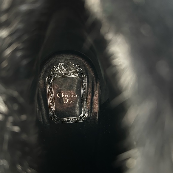 Christian Dior Suede Vision Mink Black Ankle Boots Booties 8.5 - Picture 8 of 11